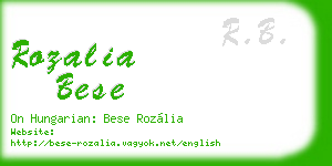 rozalia bese business card